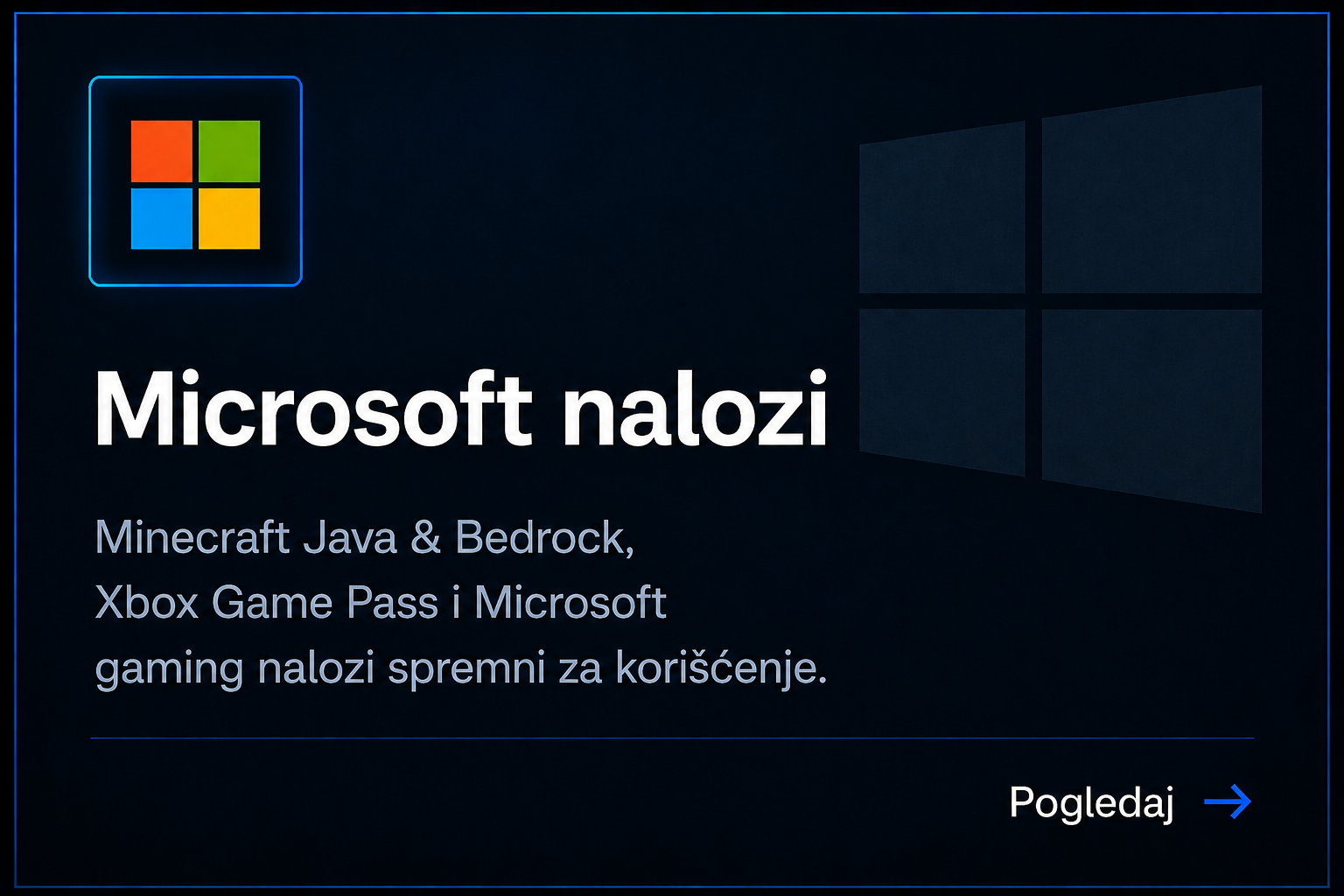 Microsoft nalozi - Minecraft Java & Bedrock, Office 365, Windows ključevi i Microsoft 365 paketi